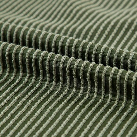 Green Casual Women's Twisted Threaded Short-Sleeved T-Shirt - Picture 5 of 5